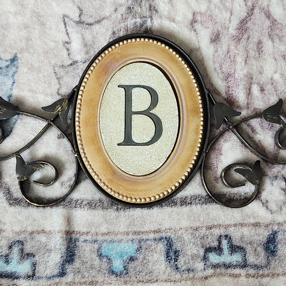 Decorative Wall Plaque with Letter B